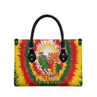 Lithuania Basketball Leather Bag Champions Skeleton of The Baltic Tie Dye Style - Wonder Print Shop