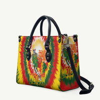 Lithuania Basketball Leather Bag Champions Skeleton of The Baltic Tie Dye Style - Wonder Print Shop