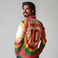 Custom Lithuania Basketball Long Sleeve Polo Shirt Champions Skeleton of The Baltic Tie Dye Style - Wonder Print Shop