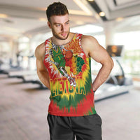 Custom Lithuania Basketball Men Tank Top Champions Skeleton of The Baltic Tie Dye Style - Wonder Print Shop