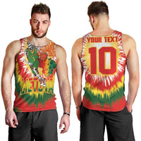 Custom Lithuania Basketball Men Tank Top Champions Skeleton of The Baltic Tie Dye Style - Wonder Print Shop