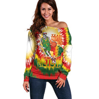Custom Lithuania Basketball Off Shoulder Sweater Champions Skeleton of The Baltic Tie Dye Style - Wonder Print Shop