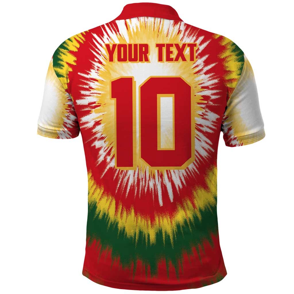 Custom Lithuania Basketball Polo Shirt Champions Skeleton of The Baltic Tie Dye Style - Wonder Print Shop