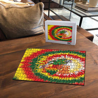 Lithuania Basketball Puzzle Champions Skeleton of The Baltic Tie Dye Style - Wonder Print Shop