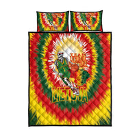Lithuania Basketball Quilt Bed Set Champions Skeleton of The Baltic Tie Dye Style - Wonder Print Shop
