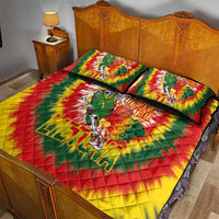 Lithuania Basketball Quilt Bed Set Champions Skeleton of The Baltic Tie Dye Style - Wonder Print Shop