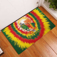Lithuania Basketball Rubber Doormat Champions Skeleton of The Baltic Tie Dye Style - Wonder Print Shop