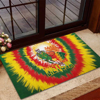 Lithuania Basketball Rubber Doormat Champions Skeleton of The Baltic Tie Dye Style - Wonder Print Shop