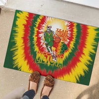 Lithuania Basketball Rubber Doormat Champions Skeleton of The Baltic Tie Dye Style - Wonder Print Shop