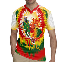 Custom Lithuania Basketball Rugby Jersey Champions Skeleton of The Baltic Tie Dye Style - Wonder Print Shop