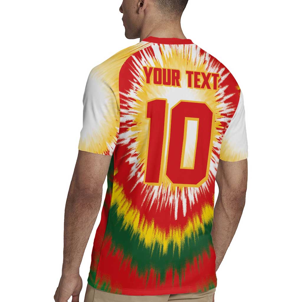 Custom Lithuania Basketball Rugby Jersey Champions Skeleton of The Baltic Tie Dye Style - Wonder Print Shop