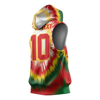 Custom Lithuania Basketball Sleeveless Hoodie Champions Skeleton of The Baltic Tie Dye Style - Wonder Print Shop