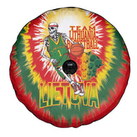 Lithuania Basketball Spare Tire Cover Champions Skeleton of The Baltic Tie Dye Style - Wonder Print Shop