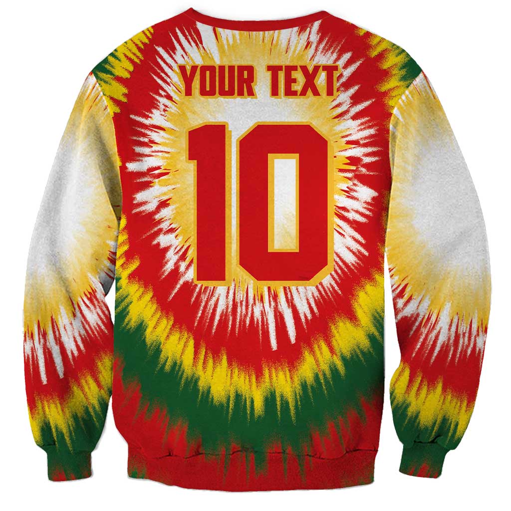 Custom Lithuania Basketball Sweatshirt Champions Skeleton of The Baltic Tie Dye Style - Wonder Print Shop