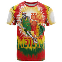 Custom Lithuania Basketball T Shirt Champions Skeleton of The Baltic Tie Dye Style - Wonder Print Shop