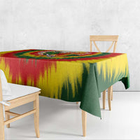 Lithuania Basketball Tablecloth Champions Skeleton of The Baltic Tie Dye Style - Wonder Print Shop
