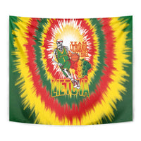 Lithuania Basketball Tapestry Champions Skeleton of The Baltic Tie Dye Style - Wonder Print Shop