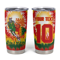 Custom Lithuania Basketball Tumbler Cup Champions Skeleton of The Baltic Tie Dye Style - Wonder Print Shop