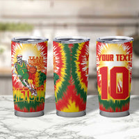 Custom Lithuania Basketball Tumbler Cup Champions Skeleton of The Baltic Tie Dye Style - Wonder Print Shop