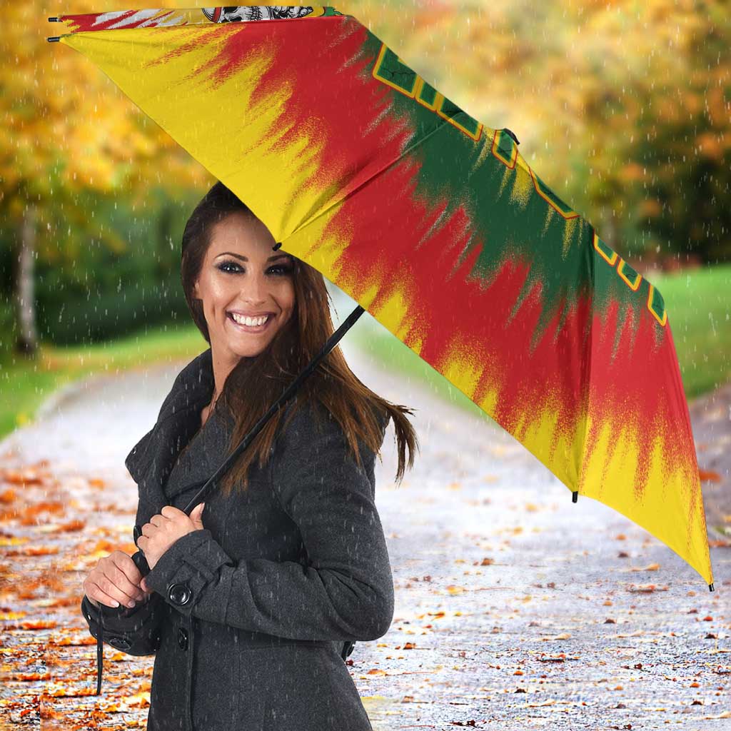 Lithuania Basketball Umbrella Champions Skeleton of The Baltic Tie Dye Style - Wonder Print Shop