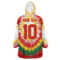Custom Lithuania Basketball Wearable Blanket Hoodie Champions Skeleton of The Baltic Tie Dye Style - Wonder Print Shop
