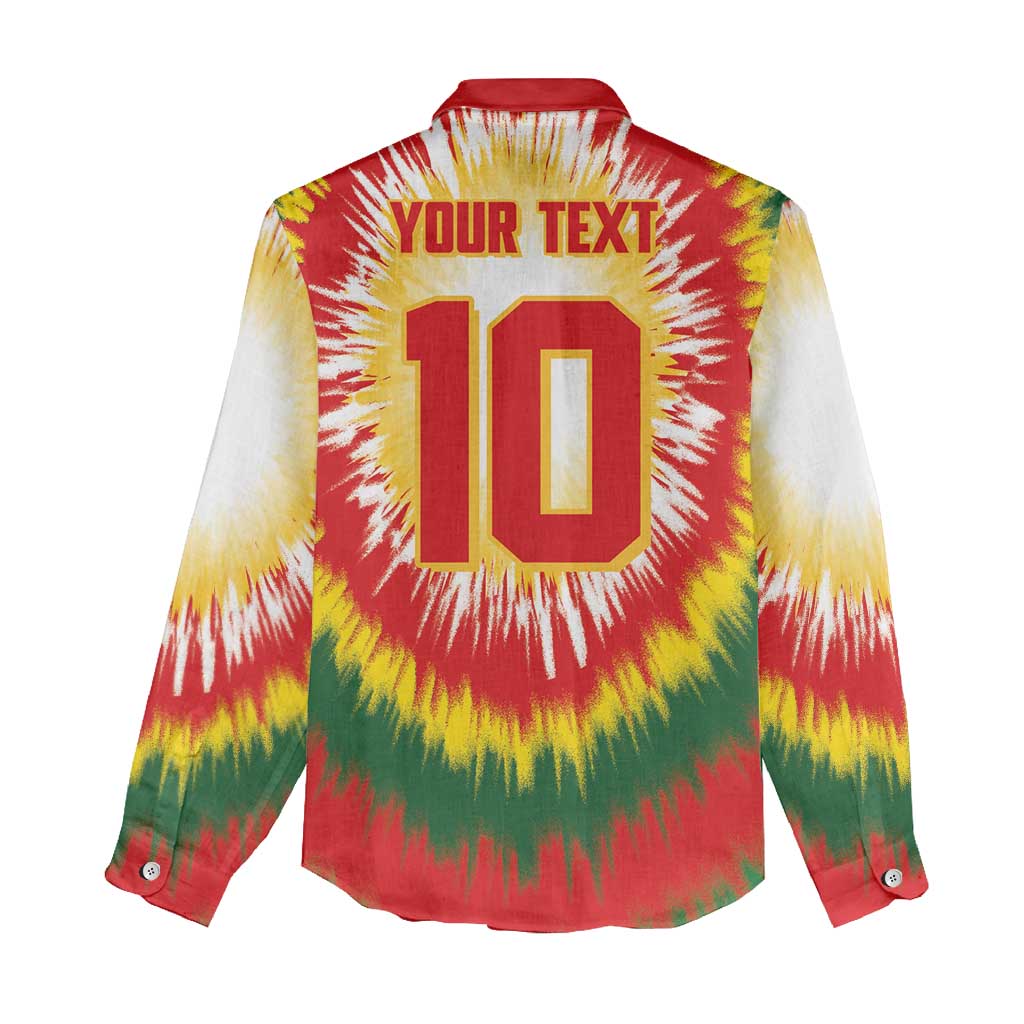 Custom Lithuania Basketball Women Casual Shirt Champions Skeleton of The Baltic Tie Dye Style - Wonder Print Shop