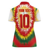Custom Lithuania Basketball Women Polo Shirt Champions Skeleton of The Baltic Tie Dye Style - Wonder Print Shop
