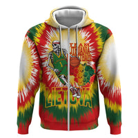 Custom Lithuania Basketball Zip Hoodie Champions Skeleton of The Baltic Tie Dye Style - Wonder Print Shop