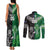 New Zealand And Ireland Rugby Custom Couples Matching Tank Maxi Dress and Long Sleeve Button Shirt Maori Tiki With Shamrock