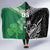 New Zealand And Ireland Rugby Custom Hooded Blanket Maori Tiki With Shamrock