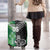 New Zealand And Ireland Rugby Custom Luggage Cover Maori Tiki With Shamrock