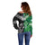 New Zealand And Ireland Rugby Custom Off Shoulder Sweater Maori Tiki With Shamrock
