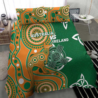 Australia And Ireland Rugby Bedding Set Walllabies And Shamrock Together
