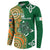 Australia And Ireland Rugby Custom Button Sweatshirt Walllabies And Shamrock Together