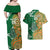 Australia And Ireland Rugby Custom Couples Matching Off Shoulder Maxi Dress and Hawaiian Shirt Walllabies And Shamrock Together