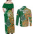 Australia And Ireland Rugby Custom Couples Matching Off Shoulder Maxi Dress and Long Sleeve Button Shirt Walllabies And Shamrock Together