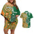 Australia And Ireland Rugby Custom Couples Matching Off Shoulder Short Dress and Hawaiian Shirt Walllabies And Shamrock Together