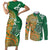 Australia And Ireland Rugby Custom Couples Matching Short Sleeve Bodycon Dress and Long Sleeve Button Shirt Walllabies And Shamrock Together