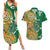 Australia And Ireland Rugby Custom Couples Matching Summer Maxi Dress and Hawaiian Shirt Walllabies And Shamrock Together