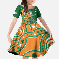 Australia And Ireland Rugby Custom Family Matching Off Shoulder Maxi Dress and Hawaiian Shirt Walllabies And Shamrock Together