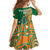 Australia And Ireland Rugby Custom Family Matching Off Shoulder Maxi Dress and Hawaiian Shirt Walllabies And Shamrock Together