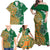 Australia And Ireland Rugby Custom Family Matching Off Shoulder Maxi Dress and Hawaiian Shirt Walllabies And Shamrock Together