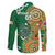 Australia And Ireland Rugby Custom Family Matching Off Shoulder Maxi Dress and Hawaiian Shirt Walllabies And Shamrock Together