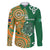 Australia And Ireland Rugby Custom Family Matching Puletasi and Hawaiian Shirt Walllabies And Shamrock Together