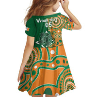 Australia And Ireland Rugby Custom Family Matching Summer Maxi Dress and Hawaiian Shirt Walllabies And Shamrock Together