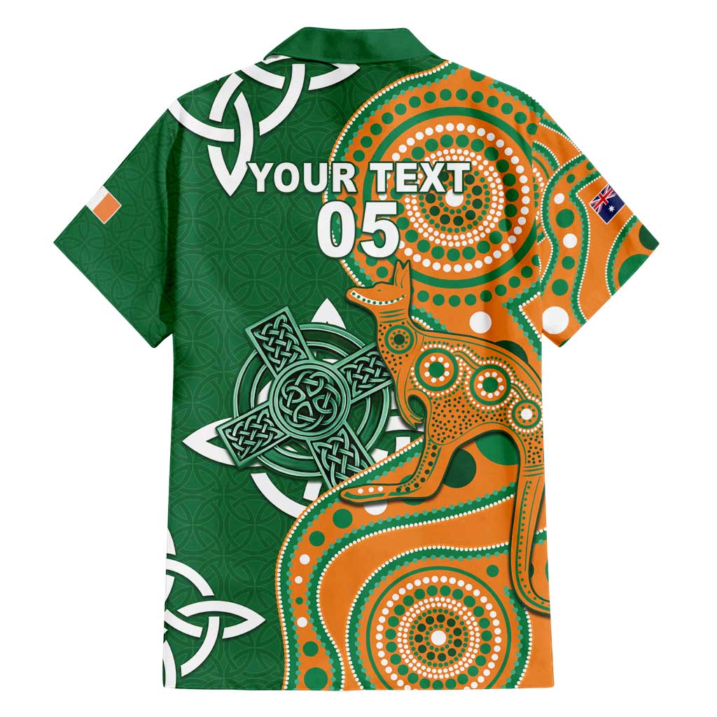 Australia And Ireland Rugby Custom Family Matching Summer Maxi Dress and Hawaiian Shirt Walllabies And Shamrock Together