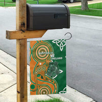 Australia And Ireland Rugby Garden Flag Walllabies And Shamrock Together