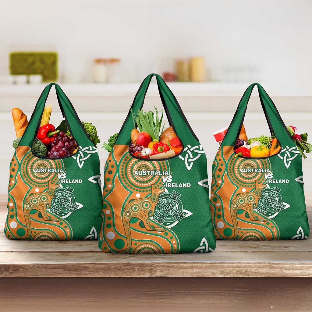 Australia And Ireland Rugby Grocery Bag Walllabies And Shamrock Together