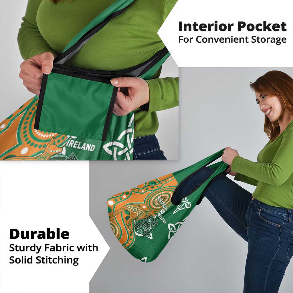 Australia And Ireland Rugby Grocery Bag Walllabies And Shamrock Together