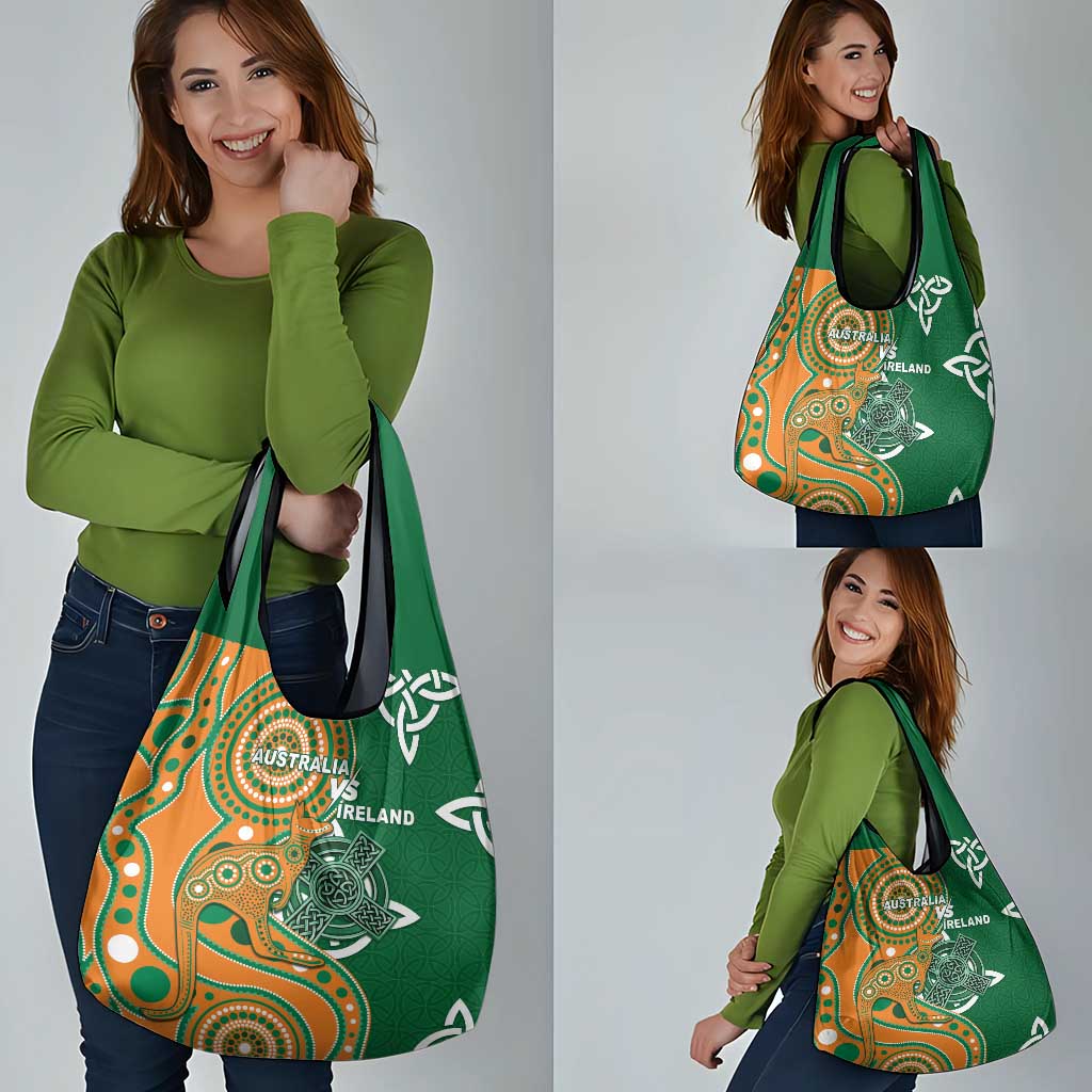 Australia And Ireland Rugby Grocery Bag Walllabies And Shamrock Together